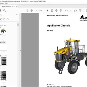 Ag Chem RG700B Applicator Chassis Workshop Service Manual_79036458A - PDF DOWNLOAD
