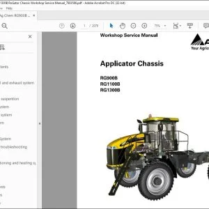 Ag Chem RG900B RG1100B RG1300B RoGator Chassis Workshop Service Manual_79035868B - PDF DOWNLOAD