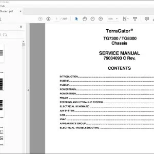 Ag Chem TG7300 TG8300 Terragator Chassis Service Manual_79034093C - PDF DOWNLOAD