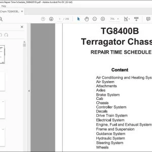 Ag Chem TG8400B TerraGator Chassis Repair Time Schedule Manual_568642D1D - PDF DOWNLOAD