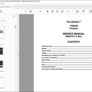 Ag Chem TG9300 TerraGator Chassis Service Manual_79034147A - PDF DOWNLOAD