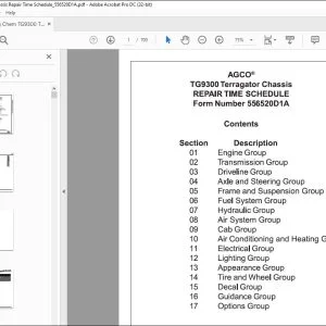 Ag Chem TG9300 Terragator Chassis Repair Time Schedule Manual_556520D1A - PDF DOWNLOAD