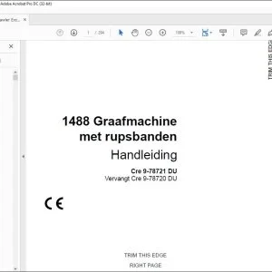 Case 1488C Rupsgraafmachines GEBRUIKERSHANDLEIDING (9-78721)-PDF DOWNLOAD (Dutch)