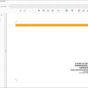 Case CX160 en CX180 Graafmachine op rupsbanden Gebruikershandleiding(6-35891 NL) - PDF DOWNLOAD (Detch)