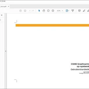 Case CX290 Graafmachine op rupsbanden Gebruikershandleiding(Lep 6-31922 NL) - PDF DOWNLOAD (Dutch)