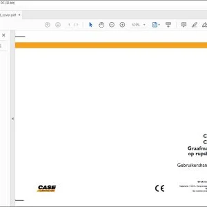 Case Graafmachine op rupsbanden CX160B CX180B Gebruikershandleiding(84402428) - PDF DOWNLOAD (Dutch)