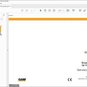 Case Graafmachine op rupsbanden CX75SR CX75SR-LR CX80 CX135SR Tier 3 Gebruikershandleiding(84336195) - PDF DOWNLOAD (Dutch)