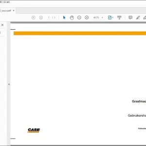 Case Graafmachines op WX95 WX125 Tier 3 Gebruikershandleiding(87714330) - PDF DOWNLOAD (Dutch)