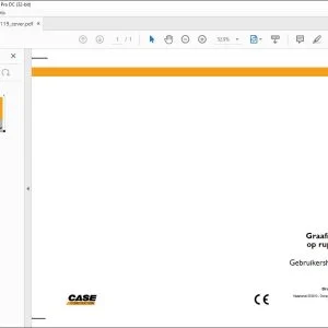 Case Graafmachines op rupsbanden CX160B CX180B Gebruikershandleiding(84326119) - PDF DOWNLOAD (Dutch)