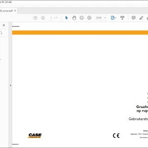 Case Graafmachines op rupsbanden CX210B CX230B CX240B Gebruikershandleiding(84402458) - PDF DOWNLOAD (Dutch)