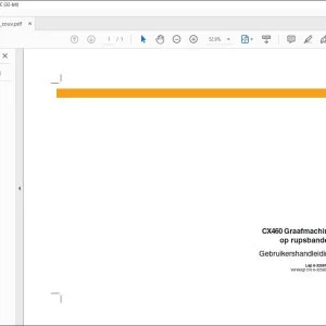 Case Graafmachines op rupsbanden CX460 Gebruikershandleiding(6-32581 NL) - PDF DOWNLOAD (Dutch)