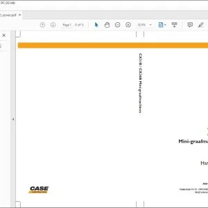 Case Mini-graafmachines CX31B CX36B GEBRUIKERSHANDLEIDING(84287620) - PDF DOWNLOAD(Dutch)
