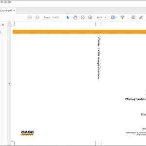 Case Mini-graafmachines CX40B CX50B Gebruikershandleiding(84288513) - PDF DOWNLOAD (Dutch)