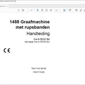 Case Rupsgraafmachine 1488C GEBRUIKERSHANDLEIDING - PDF DOWNLOAD (Dutch)