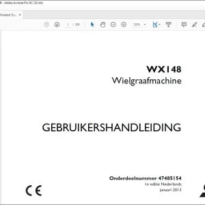 Case Wielgraafmachine WX168 WX188 GEBRUIKERSHANDLEIDING(47476363) - PDF DOWNLOAD (Dutch)