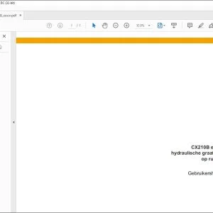 Case hydraulische graafmachines op rupsbanden CX210B en CX240B Gebruikershandleiding(87602748 NL) - PDF DOWNLOAD (Dutch)