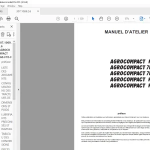 DEUTZ-FAHR AGROCOHPACT F60 70F3 70F4 F80 F90 MANUEL D’ATELIER -  PDF DOWNLOAD