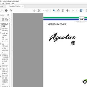 DEUTZ-FAHR AGROLUX 80 90 MANUEL D’ATELIER - PDF DOWNLOAD