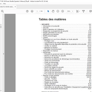 DEUTZ-FAHR AGROPLUS S 70 75 90 100 UTILISATION ET ENTRETIEN - PDF DOWNLOAD
