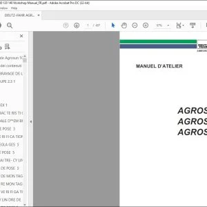 DEUTZ-FAHR AGROSUN 100 120 140 MANUEL D’ATELIER - PDF DOWNLOAD