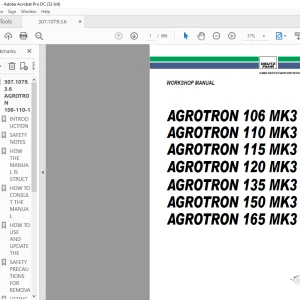 DEUTZ-FAHR AGROTRON 106 MK3 110 MK3 115 MK3 120 MK3 150 MK3 165 MK3 MANUEL D’ATELIER - PDF DOWNLOAD