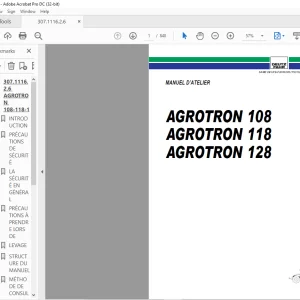 DEUTZ-FAHR AGROTRON 108 118 128 MANUEL D’ATELIER - PDF DOWNLOAD