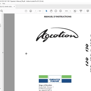 DEUTZ-FAHR AGROTRON 120 130 150 150.7 165.7 Manuel d’instructions - PDF DOWNLOAD
