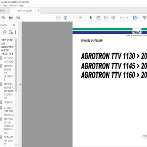 DEUTZ-FAHR AGROTRON TTV 1130 2000 TTV 1145 2000 TTV 1160 2000 MANUEL D’ATELIER - PDF DOWNLOAD