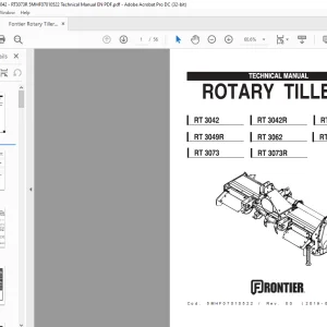 Frontier Rotary Tillers RT 3042 RT 3042R RT 3049 RT 3049R RT 3062 RT 3062R RT 3073 RT 3073R Technical Manual(5MHF07010522) - PDF DOWNLOAD