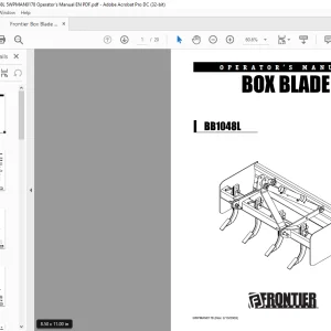 Frontier Box Blade BB1048L Operator's Manual(5WPMAN0178) - PDF DOWNLOAD