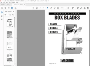 Frontier Box Blades BB3272 BB3284 BB3296 5TL15288 Operator's Manual - PDF DOWNLOAD