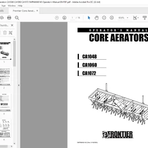 Frontier Core Aerators CA1048 CA1060 CA1072 OPERATOR’S MANUAL(5WPMAN0145) - PDF DOWNLOAD