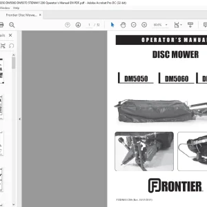 Frontier Disc Mower DN5050 DM5060 DM5070 Operator's Manual(5TIDM411206) - PDF DOWNLOAD