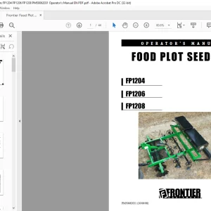Frontier Food Plot Seeders FP1204 FP1206 FP1208 Operator's Manual(PM50062031) - PDF DOWNLOAD