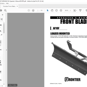 Frontier Front Blade AF10F Operator's Manual(5WPMAN1182) - PDF DOWNLOAD