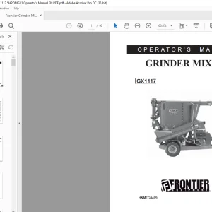 Frontier Grinder Mixer GX1117 Operator's Manual(5HPOMGX1) - PDF DOWNLOAD