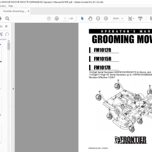 Frontier Grooming Mowers FM1012R FM1015R FM1017R Operator's Manual(5WPMAN0183) - PDF DOWNLOAD