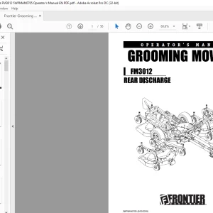 Frontier Grooming Mowers FM3012 Operator's Manual(5WPMAN0765) -  PDF DOWNLOAD