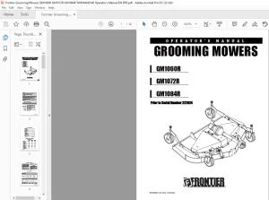 Frontier Grooming Mowers GM1060R GM1072R GM1084R Operator's Manual(5WPMAN0140) - PDF DOWNLOAD