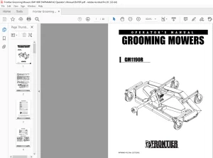 Frontier Grooming Mowers GM1190R Operator's Manual(WPMAN0142) - PDF DOWNLOAD