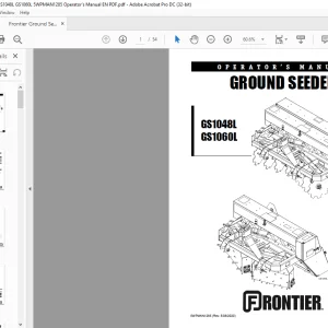 Frontier Ground Seeder GS1048L GS1060L Operator's Manual(5WPMAN1285) - PDF DOWNLOAD