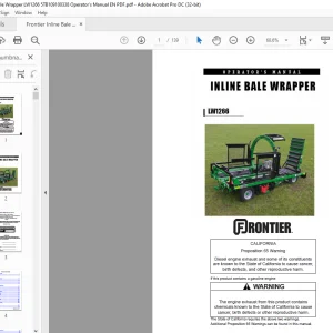 Frontier Inline Bale Wrapper LW1266 Operator's Manual(5TB109100338)  - PDF DOWNLOAD