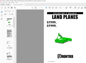 Frontier Land Planes LP1048L LP1060L 5TL16330 Operator's Manual - PDF DOWNLOAD