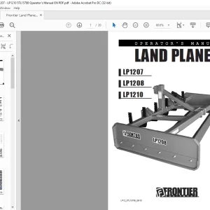 Frontier Land Planes LP1207 LP1208 LP1210 Operator's Manual(5TL15788) - PDF DOWNLOAD