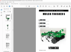 Frontier Mulch Finishers MF2204 MF2206 MF2208 Operator's Manual(5PM50062651) - PDF DOWNLOAD