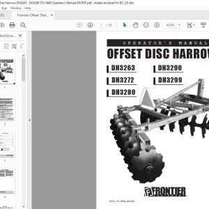 Frontier Offset Disk Harrows DH3263 DH3272 DH3280 DH3290 DH3299 Operator's Manual(5TL15665) - PDF DOWNLOAD