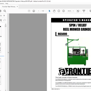 Frontier Reel Mower Grinder RG5000 Operator's Manual(5NTRG5007903) - PDF DOWNLOAD