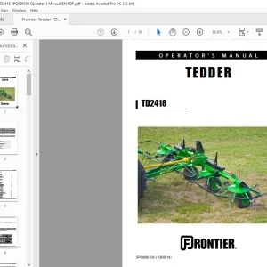 Frontier Tedder TD2418 Operator's Manual(5PQ990106) - PDF DOWNLOAD