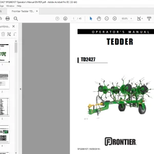 Frontier Tedder TD2427 Operator's Manual(5PQ990107) -  PDF DOWNLOAD