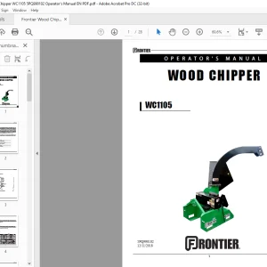 Frontier Wood Chipper WC1105 Operator's Manual(5PQ990102) - PDF DOWNLOAD